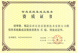 企業榮譽與資質 計算機系統集成領域的核心競爭力